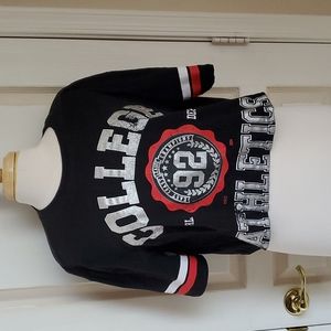 College Athletic Crop Top